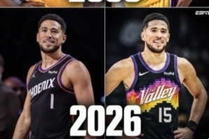 ESPN：2006年科比从8号换成24号 20年后他的门徒布克也换号了配图