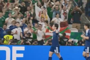日本4-0领先突尼斯!上田绮世头球吊射梅开二度,本场独造3球配图