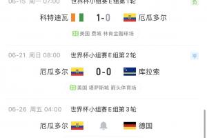 厄瓜多尔一胜难求!南美球队世界杯小组赛目前9场4胜3平2负配图