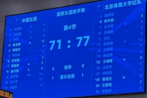 中国女篮热身赛不敌北体大男篮,吴梦婕发挥抢眼配图