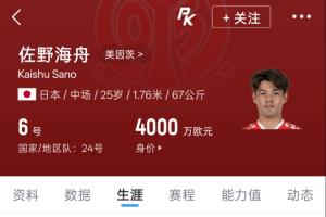 4000万欧日本身价王!25岁佐野海舟一条龙破门帮助日本领先巴西配图
