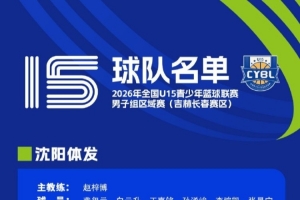 全国U15青少年篮球联赛男子组区域赛即将开赛 具体参赛名单出炉配图