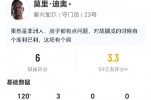 塞内加尔门将迪奥本场3扑救+1失误导致丢球 25次丢失球权 获6分配图