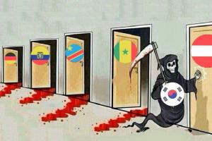 “洪明甫诅咒”！韩国球迷：那些小组赛末轮未帮韩国的，纷纷出局配图