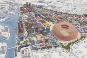BBC:曼联公布新球场选址,位于现老特拉福德球场西北约350米处配图