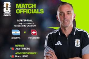 FIFA官方:皮涅罗&葡萄牙裁判组执法世界杯1/4决赛阿根廷vs瑞士配图