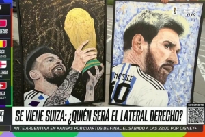 ESPN:墨西哥球迷创作梅西主题画作,希望送一幅给梅西配图