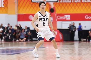 充满信心!河村勇辉5中3得8分1板 送出4次助攻仅1失误配图