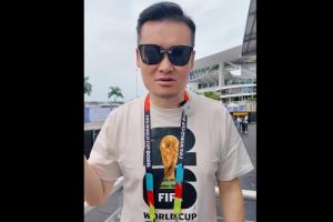 体感41度!贺炜:迈阿密太热了,地面都有点晒化,媒体中心还停电配图