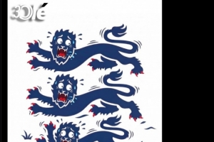 惊恐逃窜的三狮!奥莱报社媒恶搞英格兰队徽配图